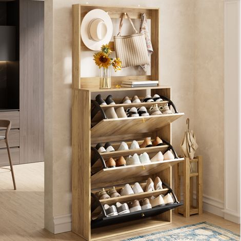 Scarpiera con ganci 3 ante a ribalta 75x180 cm OKMYHOME (1/5)