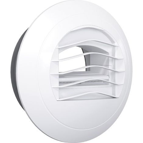 Unelvent – Bouche d'extraction VMC PVC 125 mm – Pour VMC autoréglable – Débit d'air 30 m³/h – Largeur 15.5 cm – Profondeur 4.5 cm (1/6)