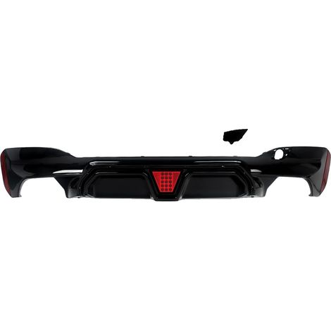 Difusor trasero para parachoques, compatible con M Sport, función de iluminación LED, negro brillante. (1/2)