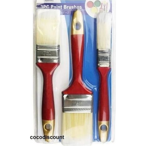 Lot 3 Pinceaux Peinture Acrylique-Huile - HONG YE - Idéal travaux Bricolage - 50mm, 38mm, 25mm (1/4)