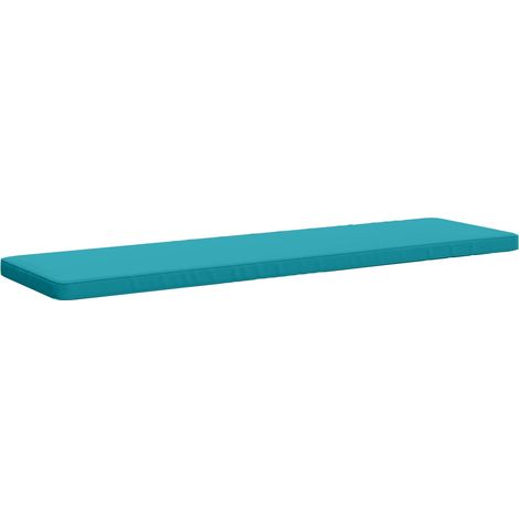Coussin de Banc Extérieur et Intérieur Déhoussable Polyester Turquoise 180 x 50 x 5 cm (1/5)