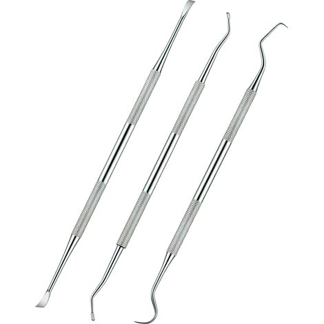 Lot de 3 Outils Kits Dentaires pour Chien et Chat,Kit de Nettoyage Professionnel avec Grattoir à Tartre en Acier Inoxydable et Cure Dents,Élimine la Plaque Dentaire et les Taches (1/5)