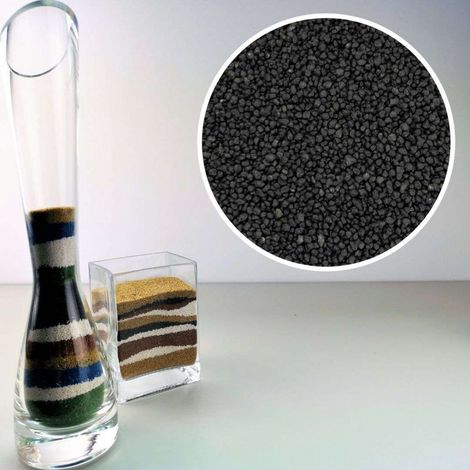 Sabbia decorativa nera 0,7/1,2 mm sacco da 1Kg