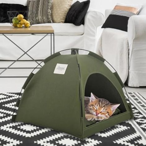Grotte de Tente pour Chien, Lit d'hiver Pliable pour Chiens (1/5)