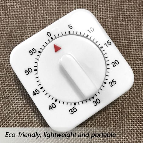 Minuteur mécanique portable à compte à rebours de 60 minutes pour la cuisson et la préparation des aliments (1/5)