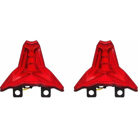 Zwei rote LED-Motorradrücklichter, Blinker und Bremslichter für Z250, Z400, Z1000, ZX-10R und ZX-6R (Modelle 2014-2025).
