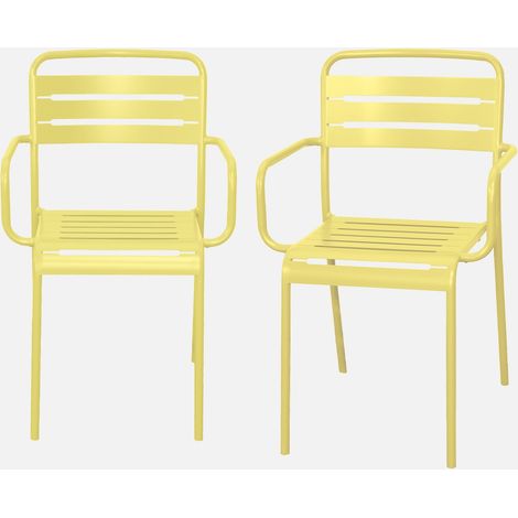 Sillón de jardín en acero, set de 2