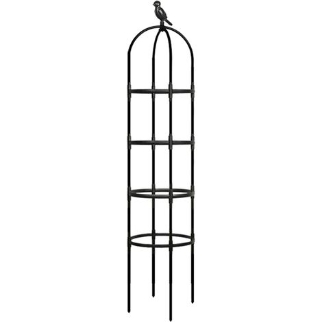 Eosnow Support de fleurs pour plantes grimpantes épissées, noir, diamètre 25cm et hauteur 180cm (1/5)