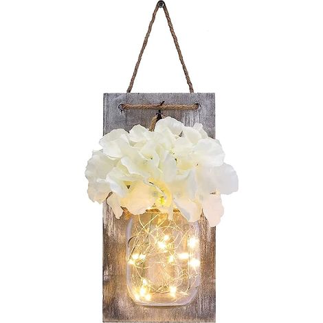 (1er-Set) Wandleuchte mit Fernbedienung – 26 x 13,5 cm, rustikales Schlafzimmer (1/5)