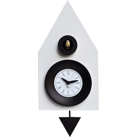Orologio a Cucù da Parete 20x36x13cm Pirondini Italia Dark Bianco (1/2)