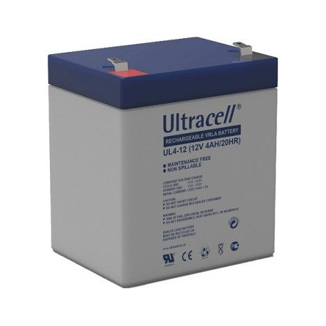 Batterie plomb étanche UL4-12 Ultracell 12v 4ah (1/2)