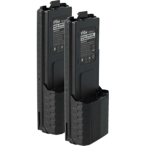 vhbw 2x Akku kompatibel mit Baofeng UV-5R, BF-F8, UV-5RA, UV-5RE, BF-F9 Funkgerät, Walkie Talkie (3800 mAh, 7,4 V, Li-Ion)