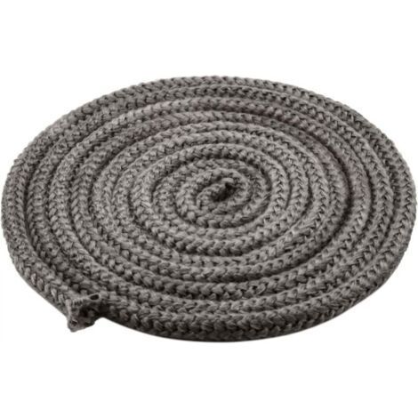 Joint de cheminée, cordon de porte de four, corde en fibre de verre ignifuge 10 mm x 4 m pour poêle, cheminée, four, chaudière, résistant à la chaleur (450-550 °C), noir (1/5)