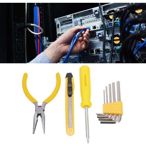Ensemble d'outils de quincaillerie 8 pièces, coffret multifonctionnel pour la réparation domestique et cadeau. (1/5)