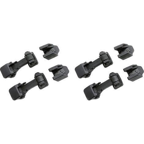 Zweiteiliges Motorhaubenverriegelungs-Set für TJ- und JK-Modelle, schwarz