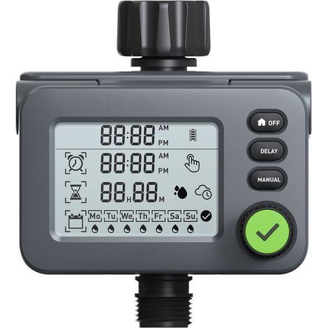 Automatische Bewässerungsuhr - Schwarz - 0,5-8 bar - Digitaler Timer (1/5)