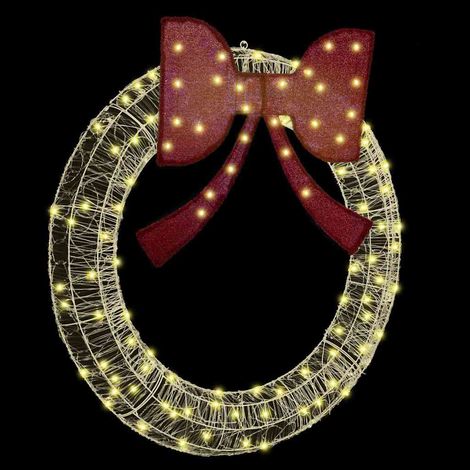 Couronne avec 150 LED Blanc chaud 120 cm Acrylique CFW923266 (1/5)