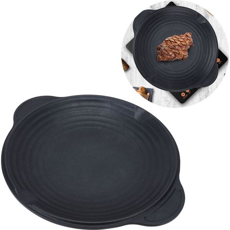 Poêle à griller multifonctionnelle de style coréen, poêle à barbecue, poêle portable pour le camping et la maison, réchaud à gaz portable, plaque à induction, poêle à frire coréenne, 34 cm (1/5)