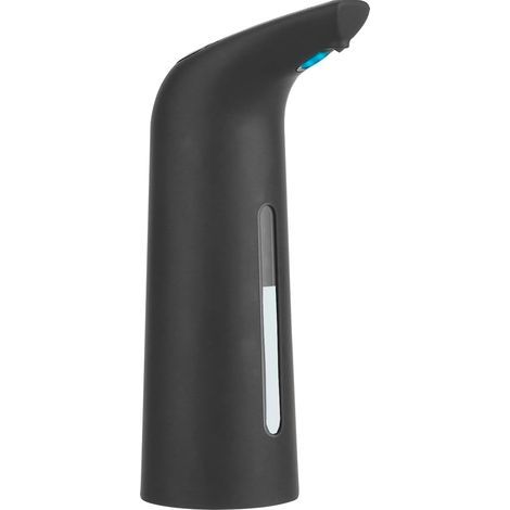 Automatic soap dispenser with infrared sensor, waterproof, 400 ml, black rubber, for kitchen and bathroom (1/5)