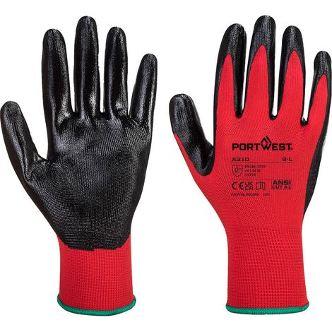 Flexo Grip Nitril beschichtete Handschuhe Rot/Schwarz 2XL - Größe 11 (1/2)