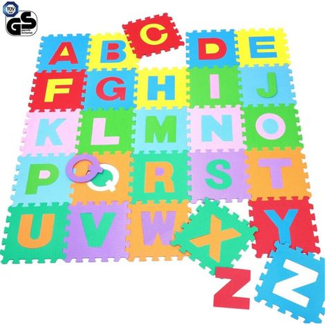 Vtizikl Tappeto Puzzle Per Bambini Set 36 Pezzi Gioco Tappetino Lettere Alfabeto Gomma - (1/4)