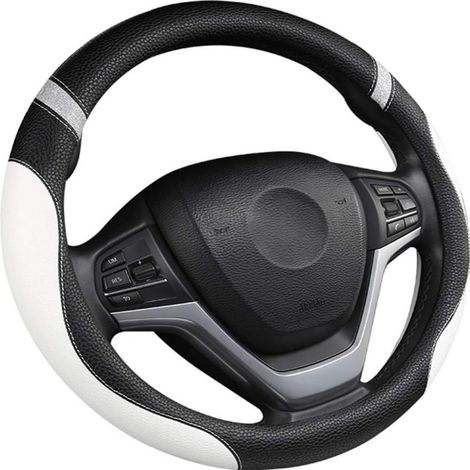Housse de volant universelle en cuir pour femme, compatible avec les volants de voiture de 15 pouces. (1/5)