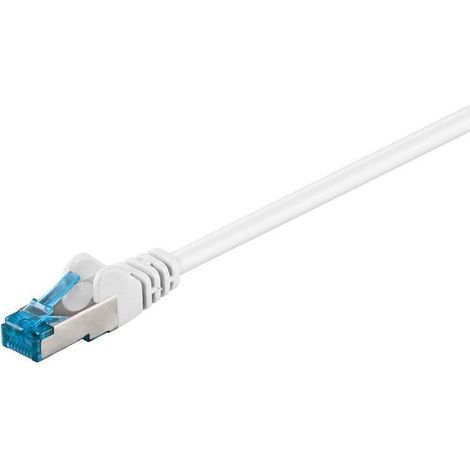 93823 Câble/Cordon réseau Goobay RJ45 Catégorie 6A SSTP (S/FTP) Droit 5m (Blanc)