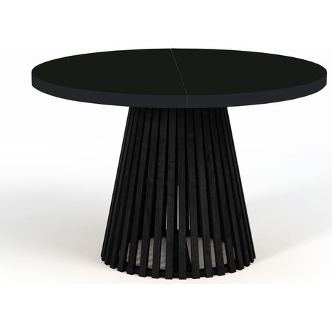 Table à manger ronde extensible DOVER avec lamelles, diamètre : 90 / 140 cm, couleur : noir
noir