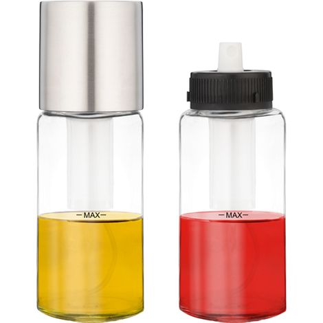 Oliera Dosatore Spray Nebulizzante Olio e Aceto Tappo in Acciaio 70 ml (1/2)