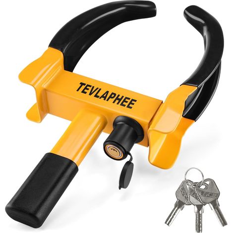 Universal Adjustable Anti-Drill Lock Car Lock Anti-Drill Lock 3 Keys (Black (1/5)
