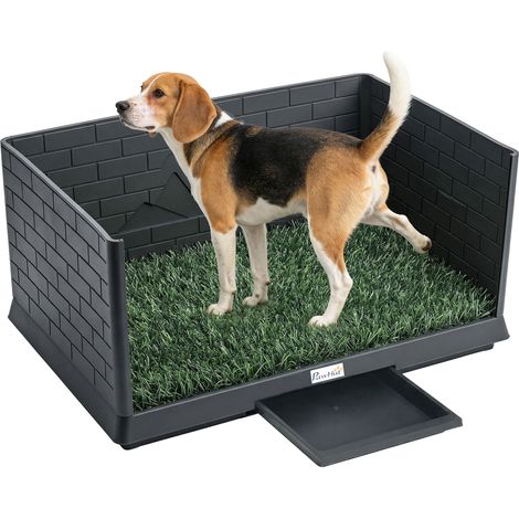 PawHut Dog Toilet Tray, Indoor Outdoor Dog Potty with High Walls (1/5)