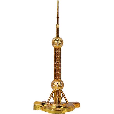 Maquette en alliage de la Tour Perle de l'Orient de Shanghai, décoration architecturale, statuette ornementale pour un ami, cadeau pour la maison ou la famille-13cm (1/5)