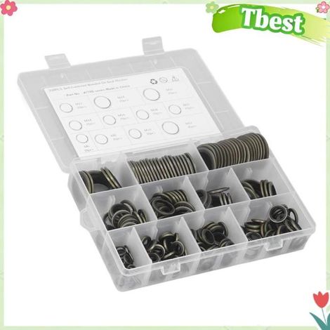 Tbest Rondelle de joint d' Assortiment de 230 Rondelles de Joint D', M6 M8 M10 M12 M14 M18 M20 M22 M24 M26, Joint bricolage kit (1/5)