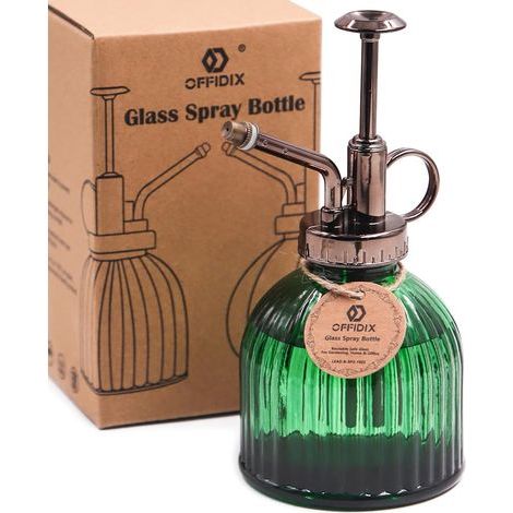 1 Vaporisateur Verre, Pompe Plastique Bronze, Bouteille 200ml, Style Vintage, Pour Jardinage Intérieur (1/5)