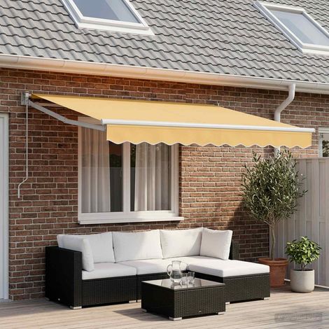 vidaXL Toile de rechange pour auvent Sable 381 x 195 cm Polyester
