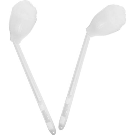 Brosse WC coton blanc poils doux, pour cuvette et rebords WC (1/5)