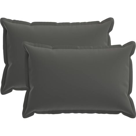 vidaXL Funda de almohada 2 uds. HOUTEN Gris antracita 50 x 80 cm (1/2)