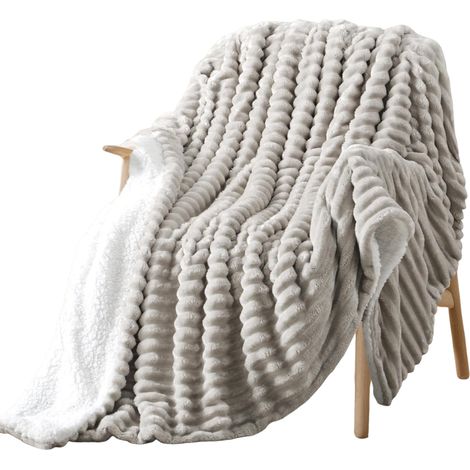 Couverture Polaire - Sherpa Réversible 150 x 200 cm - Pour Canapé Lit Hiver - 1 Pièce