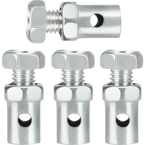 4 Pièces Cuivre Serre-Câble,Ø Trou 2.5mm Serre Câble Universel à Visser Butée Fixation Câble Vélo Cyclo Moto Scooter Tondeuse Tracteur,Résistant à la rouille,Ne S'abîme pas Facilement (1/5)