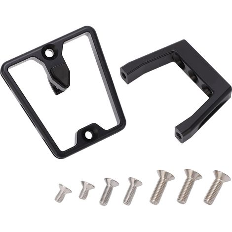 Support avant vélo noir alliage aluminium 3 trous pour porte-bagages Brompton Dahon (1/5)