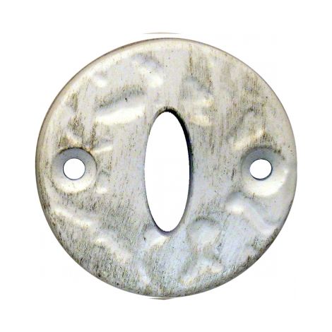 Ouvre&Déco – 2 rosaces de porte d'intérieur Clé L pour chambre Aluminium patiné FEUILLE