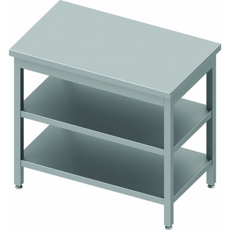 Table Inox avec 2 Etagères - Gamme 600 - Stalgast
