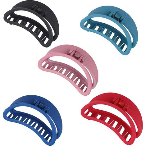 Pinzas Para El Pelo - Pinza De Garra Grande Con Resorte Metálico - Para Cabello Fino O Grueso - 5 Unidades (1/5)