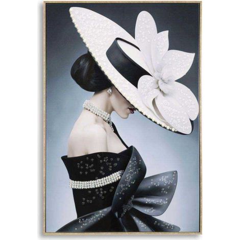 Peinture sur toile laquée marty avec cadre -h- cm 62 x 4 x 92 (1/4)