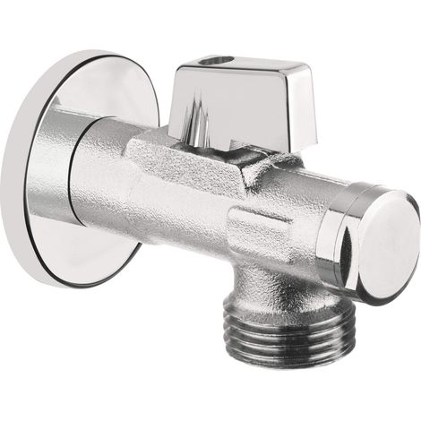 Válvula de bola para conectar una lavadora o lavavajillas de 1/2" - 3/4" cromada VFA B64M