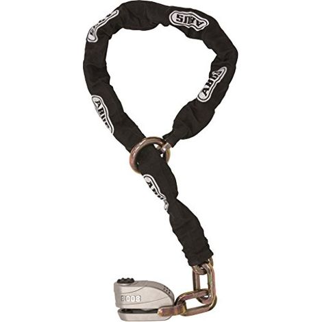 Abus- Combinaison serrure-chaîne Granit Detecto XPlus™ 8008/12KS120 - Antivol pour moto avec fonction alarme - Niveau de sécurité 20, noir (1/4)