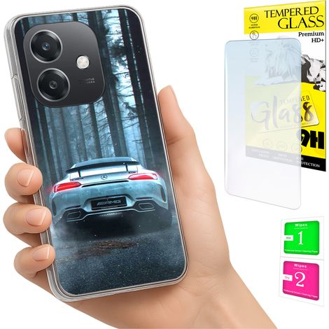 Custodia per Oppo A40 / A40m / A60 5G, cover fotografica, cover posteriore in vetro 9H. (1/5)