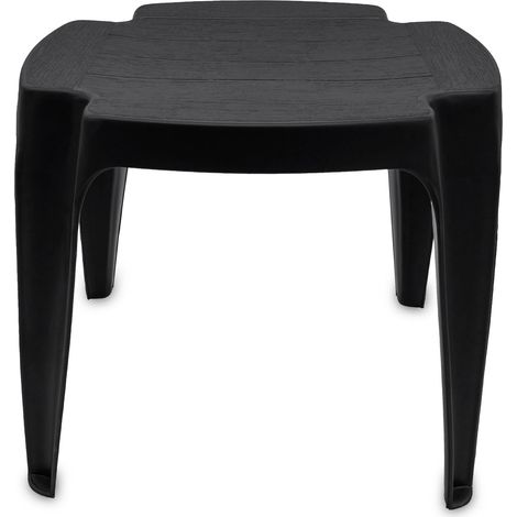 Kunststoff Gartenhocker 38x38 cm - anthrazit - Garten Beistelltisch quadratisch - Mehrzweck Hocker Ablagetisch Balkontisch