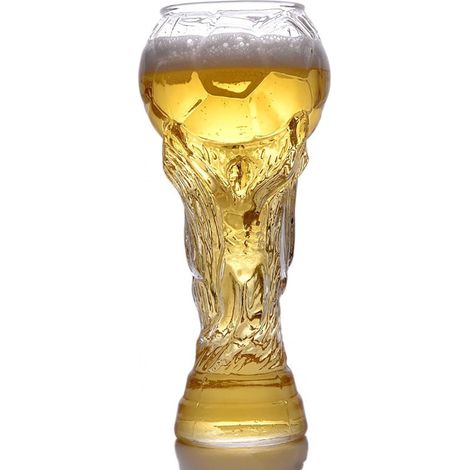Bierglas in Fußballform, Sonderedition zur Weltmeisterschaft, 450 ml (15,2 oz), ideales Geschenk für Papa, deinen Freund oder einen Fußballfan.