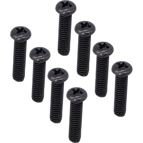 50 Stück DIN 7985 Stahl-Linsenkopf-Maschinenschrauben, vollgewindet, schwarz verzinkt, M4x16 (1/5)